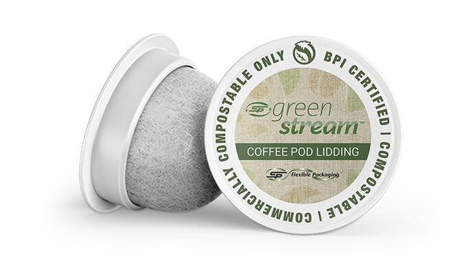 BPI-certified compostable coffee pod lidding film